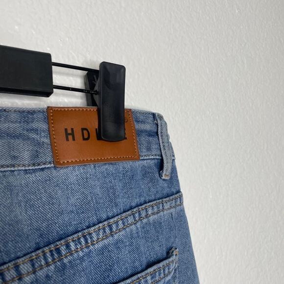 HDLTE Womens Jeans Size 29 Denim Blue Medium Wash High Rise Straight Leg - Picture 7 of 14